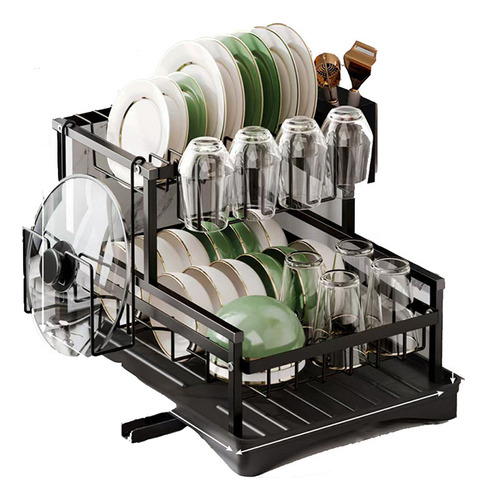 Cocina Doble Vajilla Rack Fregadero Asphalt Rack