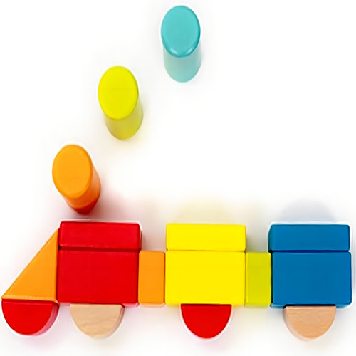 Bloques De Construcción Motricidad Hape 80 Piezas Niños Color Rojo