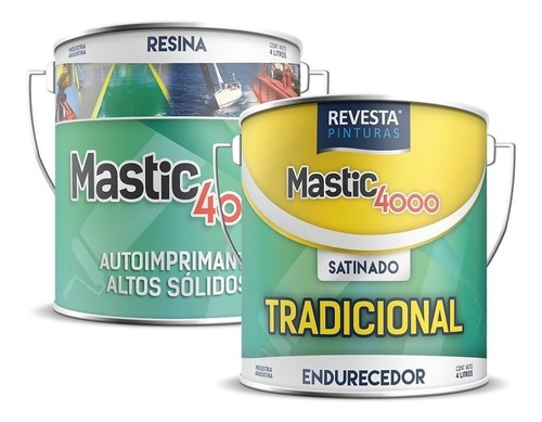 Epoxy Autoimprimante Mastic 4000 Blanco Revesta 4lt - Imagen