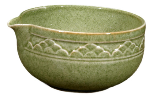 Bowl Japonés, Ceremonía De Té Artesanal Gran Color Matcha