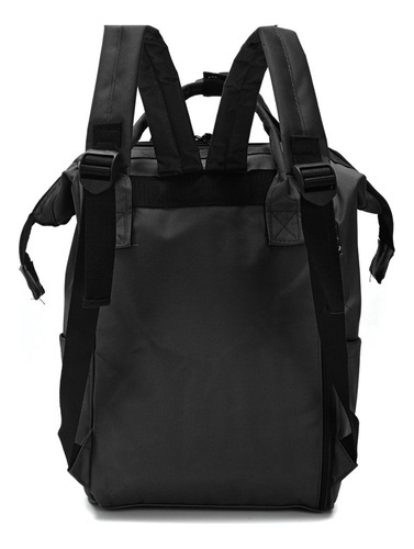 Mochila Bolso Maternal Skora Mommy Boca De Pez Con Cambiador Negro