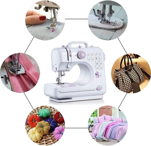 Máquina Coser Overlock Portátil Eléctrica 12 Puntos