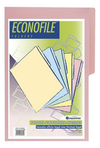 Folder Econofile Rosa Oficio C/100 Pz
