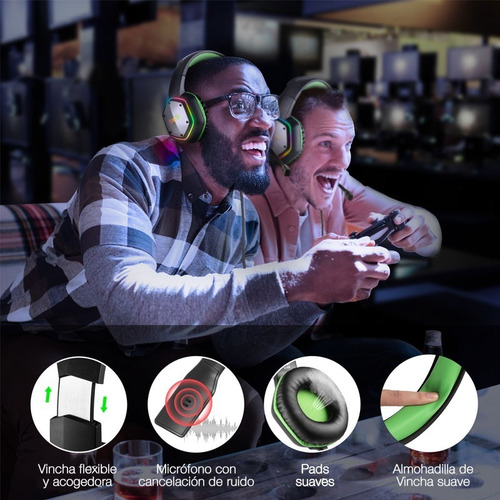 Imagen 7 de 10 de Auriculares Gamer Headset Eksa E1000 Rgb Usb Multiplataforma