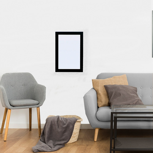 Espejo Decorativo De Pared Decomobil 60x40 Cm Minimalista Marco Negro