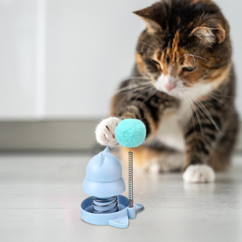 Bocadillo Para Gatos, Bola Comestible, Bola De Pared Azul