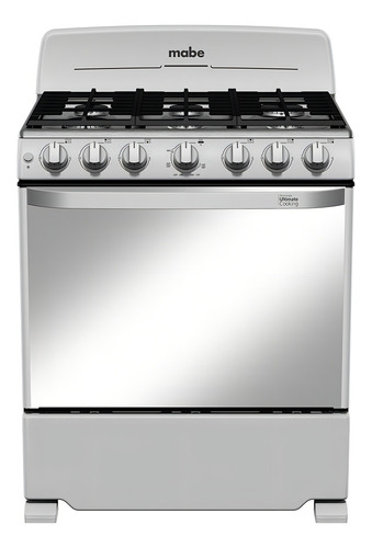 Estufa Mabe Em7647bsis2 A Gas/eléctrica Plata Mercury 127v Puerta Con Visor
