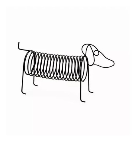 Escultura Decorativa Cachorro Em Metal Preto