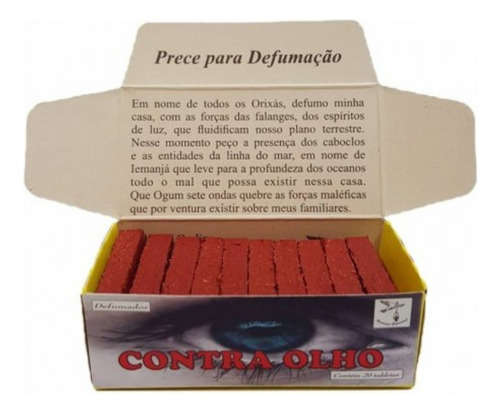Defumador Incenso De Ambiente Contra Olho Grande Cx Com 20