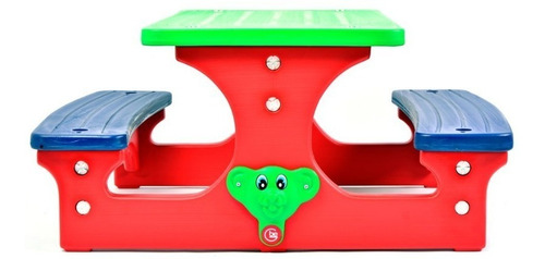 Imagen 3 de 10 de Mesa Mesita Camping Infantil Rodacross Ext O Int 4 Lugares