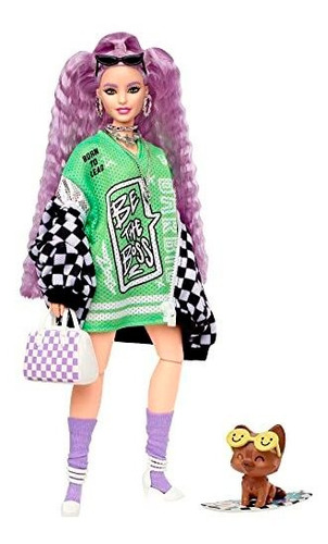 Muñeca Barbie Y Accesorios, Muñeca Extra Fashion Con Cabello