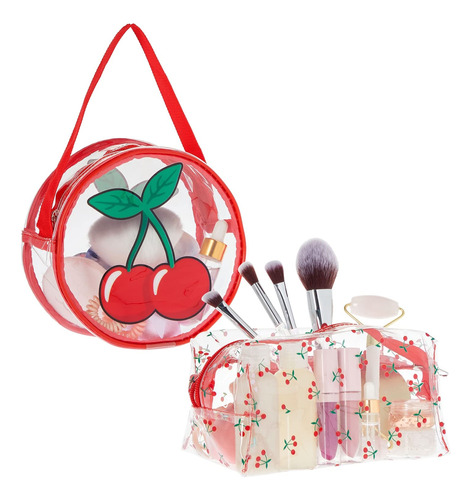 Glamlily Juego De 2 Bolsas De Maquillaje Para Polvo Facial, 