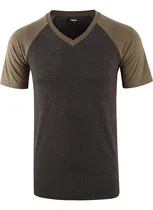 Comprar Camiseta De Hombre Piel Durazno Bicolor Cuello En V Grande