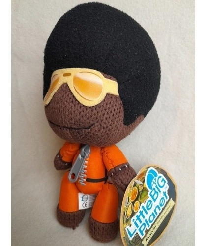 Imagen 2 de 7 de Peluche Original Marvin Afro Sackboy Little Big Planet 22cm.