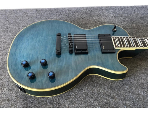 Epiphone Les Paul Custom Prophecy Plus Ex Con Case Diestro Sapphire Blue Palo De Rosa (Usado)