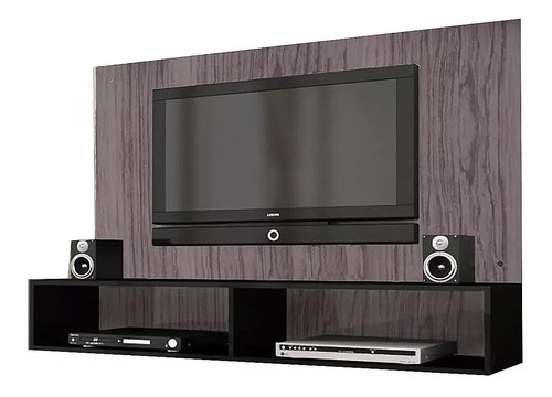 Rack Para Tv Lcd Led - Soporte Color Gris Negro Muebles Web