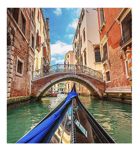 Vinilo 20x20cm Paisaje Italia Venecia Puente Gondola
