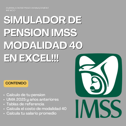 Simulador De Pension Imss Modalidad 40 - Archivo De Excel