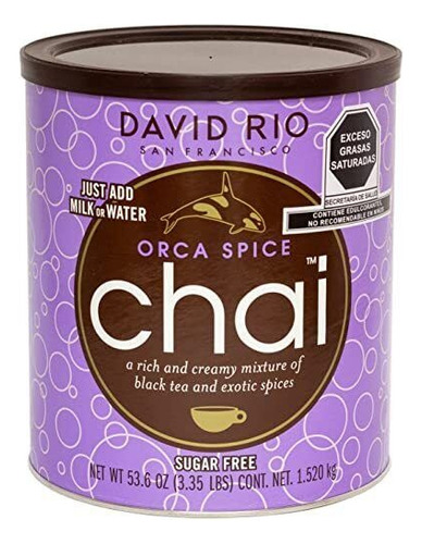 Té Chai David Rio Orca Con Especias Sugar Free 1.520 Kg