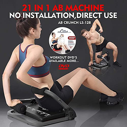 22 In 1 Foldable Ab Crunch Machine Automatic Rebound Ab...