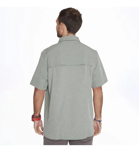Camisa M/c Merrell Sport Shirt Short Sl Verde Hombre