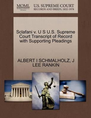 Libro Sclafani V. U S U.s. Supreme Court Transcript Of Re...