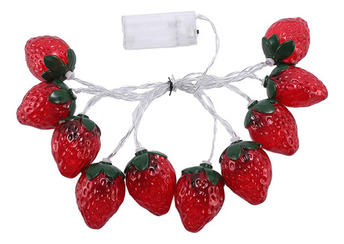 Guirnalda De Luces Led Con Forma De Fresa, Lámpara De