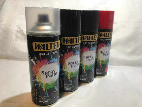 Pintura Aerosol Spray Esmalte Negro Mate Tubo .x 1 T420