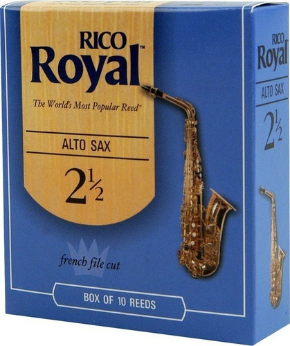 Imagen 1 de 1 de Caña Para Saxo Rico Royal 1 Caja X 10 Und