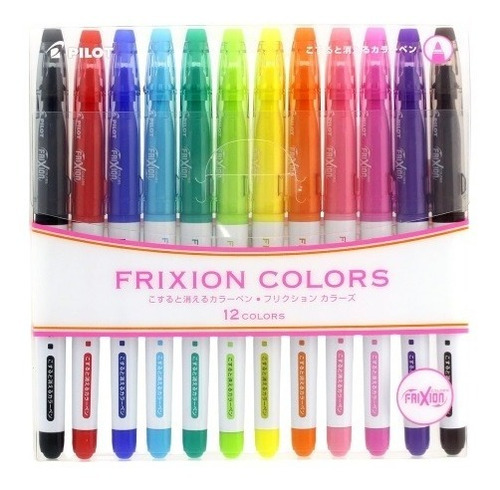 Marcador De Tinta Borrable, 12 Colores, Pilot Frixion Japón