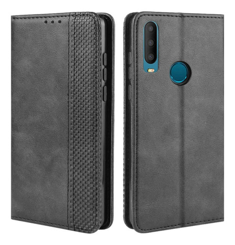 C Para Alcatel 3x 2019 Funda Retro Cuero Pu Cartera 2978 M