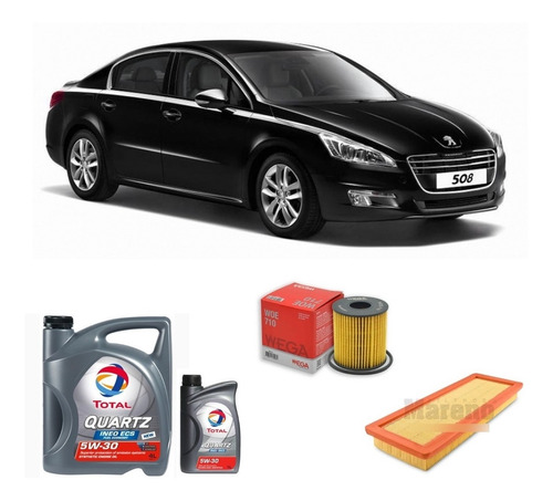 Kit Filtros Peugeot 508 Thp Y Aceite Total Ineo 5w30 X5