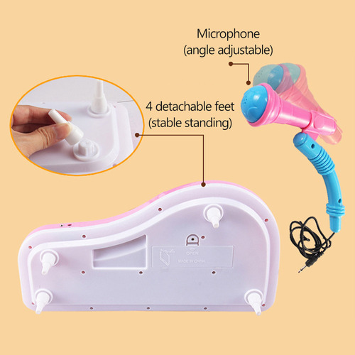 Piano Electrónico 37 Teclas Con Micrófono Para Niños.niñas