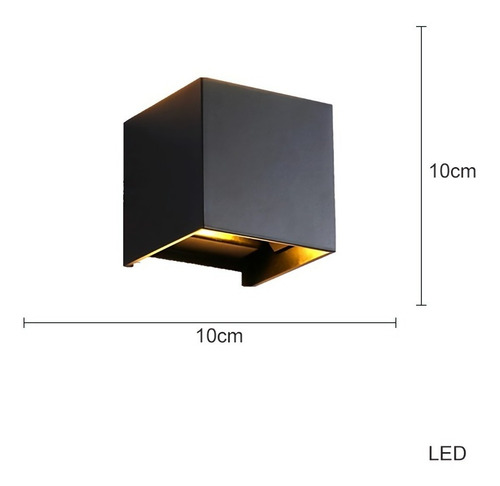 Imagen 2 de 10 de Lámpara Aplique De Pared Moderno Tipo Cubo Exito Corp