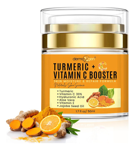 Dermaxgen Cúrcuma + 30% Vitamina C Face Glow Booster Hidra.