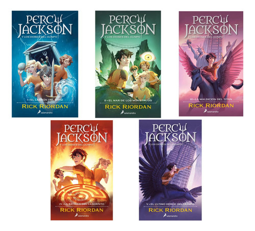 Combo 5 Libros Percy Jackson - Rick Riordan - Salamandra