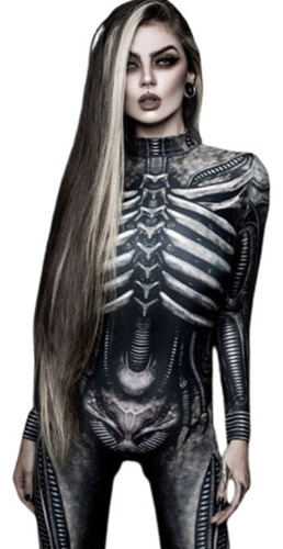 Body Estampado De Esqueleto Humano De Terror De Halloween C