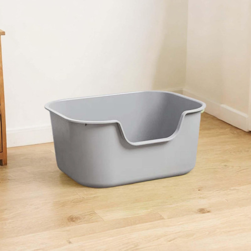 Caja De Arena Para Gatos Pet Bedpan Caja De Arena Gris