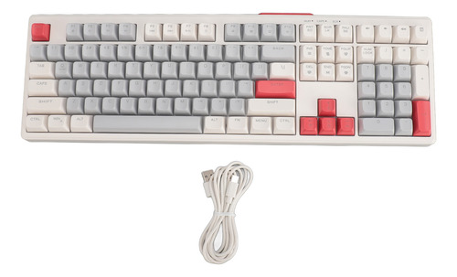 Teclado Retroiluminado Para Videojuegos, 108 Teclas, Silenci