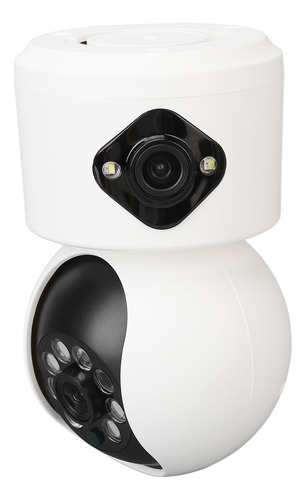 Cámara De Seguridad Cctv De Doble Lente, Visión Nocturna Hd,