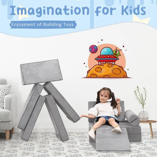 Moozhealth Sofa De Juego Para Ninos: Juego Modular De Bloque
