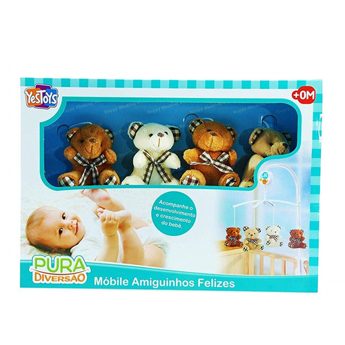 Móbile Musical Amiguinhos Felizes Yes Toys 20048