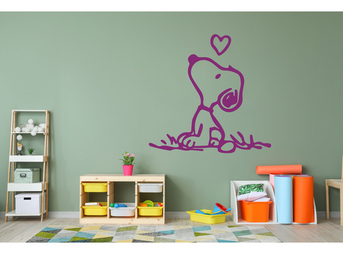 Vinil Decorativo Snoopy Corazón Pegatinas Infantil