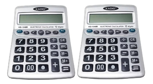 Calculadoras Grandes Para Escritorio Kadio - Pack De 2