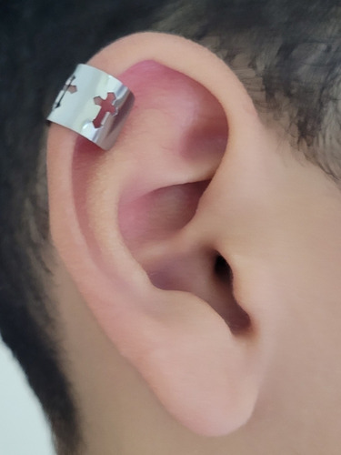 Piercing Aro Falso Grande Diseño Oreja Acero Quirúrgico