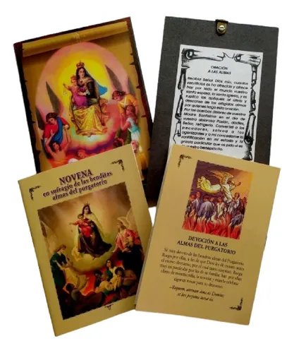 Kit Novena En Sufragio De Las Almas Benditas + Cuadro