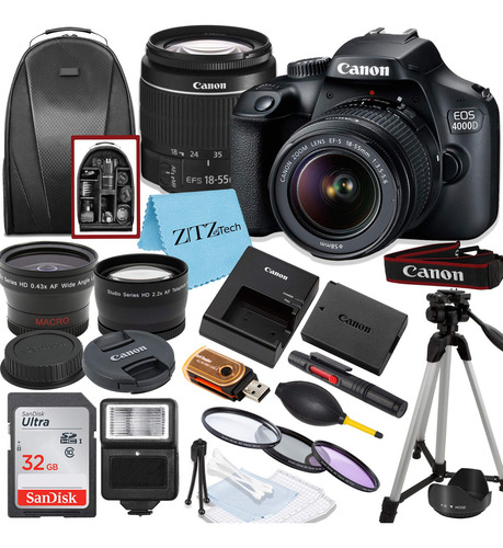 Canon Cámara Dslr Eos T100/d Con Lente Ef-s De 0.709-2.165. Color Sandisk 32gb