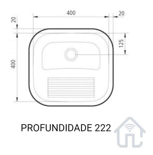 Cuba Tramontina Lavínia 56x34 E Tanque 40x40 Fosco + Brinde Cor Inox Fosco/acetinado
