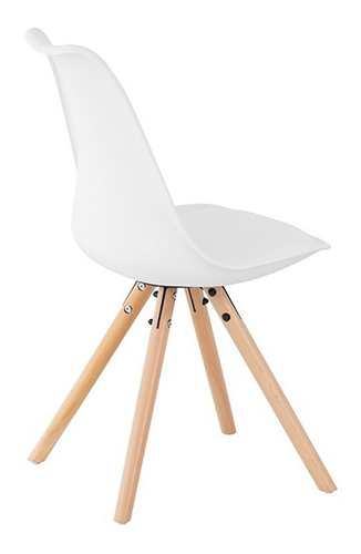 Imagen 3 de 7 de Silla Tulip Pata Redonda Blanca