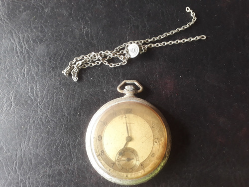 Antiguo Reloj De Bolsillo Sombol - 15 Rubis -swiss Made-leer (Usado)
